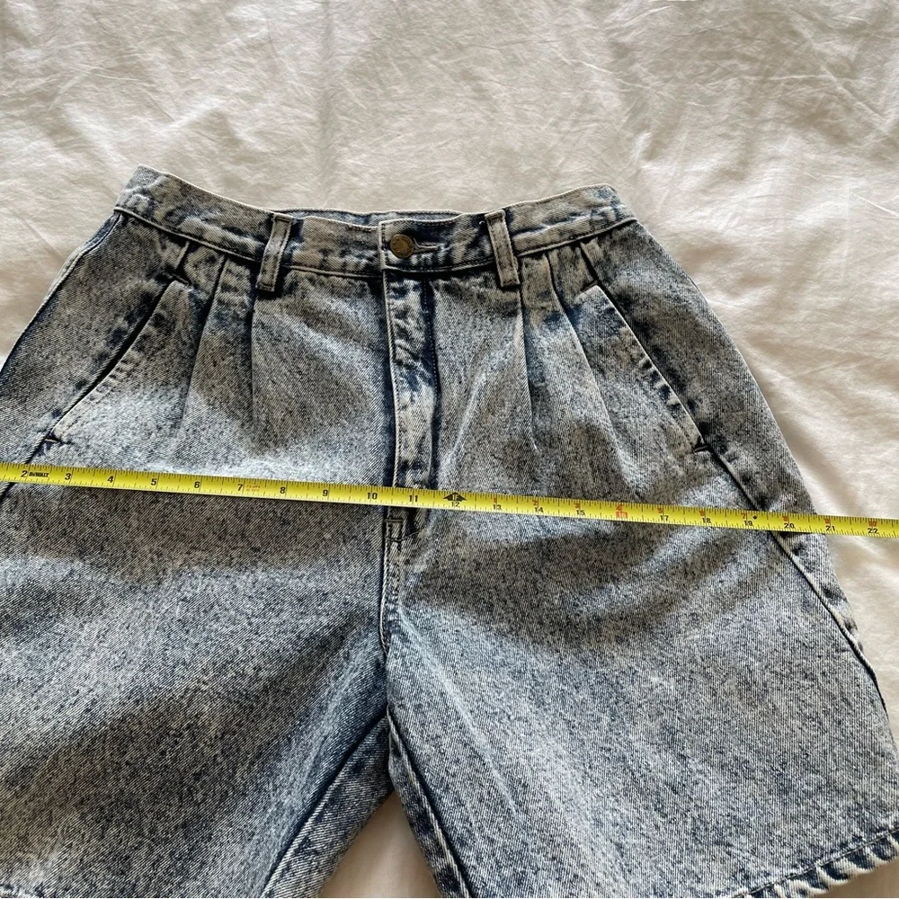 Vintage Y2K High‎ Waisted Jean pleats Shorts - Picture 10 of 12